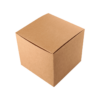 brown kraft cube shaped box tuck top bottom style
