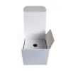 white cube shaped box with custom insert