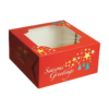 cake packaging box with window in christmas design print