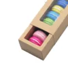 sliding macaron cookie packaging box in kraft paperboard material