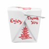 Chinese take out container packaging box witn red color printing