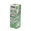 tincture bottle box with green foiling pattern