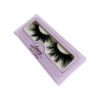 purple eyelash box with die cut window and logo printing