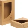 kraft paperboard box with die cut window