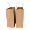 Durable kraft paper bag ideal for retail and takeaway purposes.